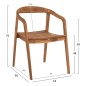 Preview: SESSEL DEUS TEAKHOLZ 54x56x76cm