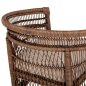 Preview: ARMCHAIR MALAWI MAHOGANY WOOD WITH RATTAN IN BROWN WITH WHITE CUSHION 80x70x86Hcm
