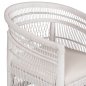 Preview: ARMCHAIR MALAWI MAHOGANY WOOD WITH RATTAN IN WHITE WITH WHITE CUSHION 80x70x86Hcm