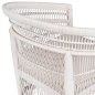 Preview: ARMCHAIR MALAWI MAHOGANY WOOD WITH RATTAN IN WHITE WITH WHITE CUSHION 80x70x86Hcm