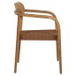 Preview: ARMCHAIR OSLO TEAK WOOD IN NATURAL & BROWN ROPE 55x54x80Hcm