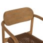 Preview: ARMCHAIR OSLO TEAK WOOD IN NATURAL & BROWN ROPE 55x54x80Hcm