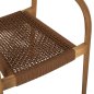 Preview: ARMCHAIR OSLO TEAK WOOD IN NATURAL & BROWN ROPE 55x54x80Hcm