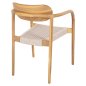 Preview: SESSEL NATÜRLICHES TEAKHOLZ & BEIGEM SEIL 55x54x80cm