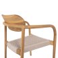 Preview: SESSEL NATÜRLICHES TEAKHOLZ & BEIGEM SEIL 55x54x80cm
