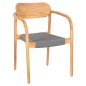 Preview: ΠΟΛΥΘΡΟΝΑ ΞΥΛΟ TEAK ΦΥΣΙΚΟ & ΓΚΡΙ ΣΧΟΙΝΙ 55x54x80Yεκ.