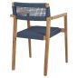Preview: SESSEL CHARLOTTE TEAKHOLZ IN NATÜRLICH & BLAUEM SEIL 59x54x83Hcm