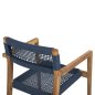 Preview: SESSEL CHARLOTTE TEAKHOLZ IN NATÜRLICH & BLAUEM SEIL 59x54x83Hcm