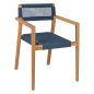 Preview: SESSEL CHARLOTTE TEAKHOLZ IN NATÜRLICH & BLAUEM SEIL 59x54x83Hcm
