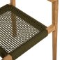 Preview: SESSEL CHARLOTTE TEAKHOLZ IN NATÜRLICH & GRÜNEM SEIL 59x54x83Hcm