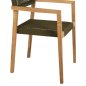 Preview: SESSEL CHARLOTTE TEAKHOLZ IN NATÜRLICH & GRÜNEM SEIL 59x54x83Hcm