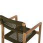 Preview: SESSEL CHARLOTTE TEAKHOLZ IN NATÜRLICH & GRÜNEM SEIL 59x54x83Hcm