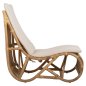 Preview: SESSEL CARL RATTAN IN NATURFARBE-WEIßES KISSEN 60x94x83-92Hcm
