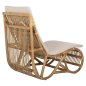 Preview: SESSEL CARL RATTAN IN NATURFARBE-WEIßES KISSEN 60x94x83-92Hcm