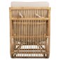 Preview: SESSEL CARL RATTAN IN NATURFARBE-WEIßES KISSEN 60x94x83-92Hcm