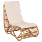 Preview: SESSEL CARL RATTAN IN NATURFARBE-WEIßES KISSEN 60x94x83-92Hcm