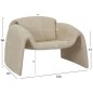 Preview: SESSEL BEIGER STOFF-METALLGESTELL 100x83x66Hcm