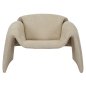 Preview: SESSEL BEIGER STOFF-METALLGESTELL 100x83x66Hcm