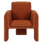 Preview: SESSEL ROT ORANGE IN STOFF-METALLGESTELL 82x78x87Hcm