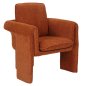 Preview: SESSEL ROT ORANGE IN STOFF-METALLGESTELL 82x78x87Hcm