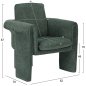 Preview: SESSEL IN MINZ FARBENDEM STOFF-METALLGESTELL 82x78x87Hcm