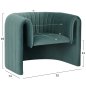 Preview: SESSEL METALLGESTELL-MINZFARBENDEM SAMT 92x74x69Hcm