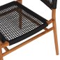 Preview: DINING ARMCHAIR IRVING TEAK WOOD IN NATURAL COLOR AND BLACK ROPE 62x55x75Hcm