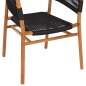Preview: DINING ARMCHAIR IRVING TEAK WOOD IN NATURAL COLOR AND BLACK ROPE 62x55x75Hcm