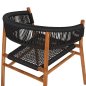 Preview: DINING ARMCHAIR IRVING TEAK WOOD IN NATURAL COLOR AND BLACK ROPE 62x55x75Hcm
