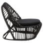 Preview: ARMCHAIR ENTROPY NATURAL POLISHED RATTAN WITH CUSHION-BLACK 80x97x85Hcm