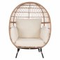Preview: Allegra Sesselnest mit Wicker in beige 110x85x148 cm