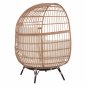 Preview: Allegra Sesselnest mit Wicker in beige 110x85x148 cm