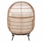 Preview: Allegra Sesselnest mit Wicker in beige 110x85x148 cm