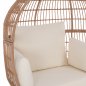 Preview: Allegra Sesselnest mit Wicker in beige 110x85x148 cm