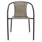 Preview: STUHL GRAU METALLIC MIT GEWEBE
