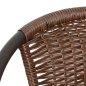 Preview: Outdoor-Sessel aus Metall mit Korbgeflecht in Braun