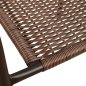 Preview: Outdoor-Sessel aus Metall mit Korbgeflecht in Braun
