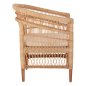 Preview: SESSEL MALAWI MAHAGONIHOLZ MIT RATTAN IN NATÜRLICH MIT WEIßEM KISSEN 80x70x86Hcm