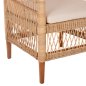 Preview: SESSEL MALAWI MAHAGONIHOLZ MIT RATTAN IN NATÜRLICH MIT WEIßEM KISSEN 80x70x86Hcm