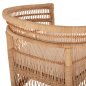 Preview: SESSEL MALAWI MAHAGONIHOLZ MIT RATTAN IN NATÜRLICH MIT WEIßEM KISSEN 80x70x86Hcm