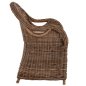 Preview: SESSEL KEYLA BRAUNES RATTAN-ECRU-KISSEN 63x65x87Hcm