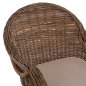 Preview: SESSEL KEYLA BRAUNES RATTAN-ECRU-KISSEN 63x65x87Hcm