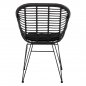 Preview: SESSEL AUS METALLBEINEN UND KISSEN ALLEGRA MIT GEWEBE SCHWARZ 57,5x60x82 cm