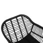 Preview: SESSEL MIT SITZKISSEN METALLRAHMEN ALLEGRA SCHWARZ AUS GEFLOCHTENEM RATTAN