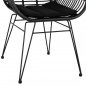 Preview: SESSEL AUS METALLBEINEN UND KISSEN ALLEGRA MIT GEWEBE SCHWARZ 57,5x60x82 cm