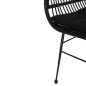 Preview: SESSEL MIT SITZKISSEN METALLRAHMEN ALLEGRA SCHWARZ AUS GEFLOCHTENEM RATTAN
