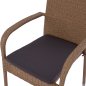 Preview: Sessel ,,Anisha“ aus Metall mit Korbgeflecht und Kissen in Braun-Mokka