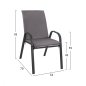 Preview: GRAUER METALL-SESSEL MIT GRAUEM KISSEN