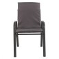 Preview: GRAUER METALL-SESSEL MIT GRAUEM KISSEN
