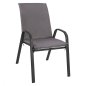 Preview: GRAUER METALL-SESSEL MIT GRAUEM KISSEN